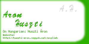 aron huszti business card