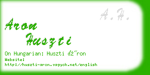 aron huszti business card